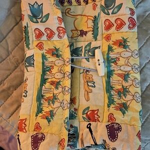 Handmade Quilted Book Cover with Animal Print